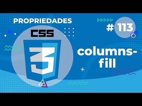 Capa Column Fill, Propriedade do CSS 3