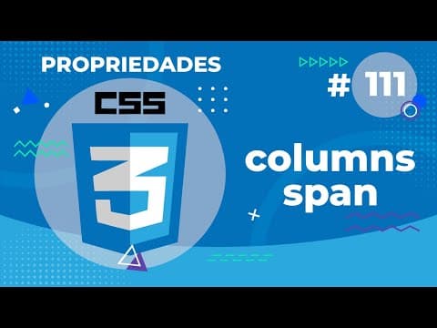 Capa Column Span, Propriedade CSS 3